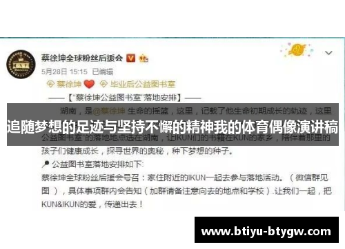 追随梦想的足迹与坚持不懈的精神我的体育偶像演讲稿